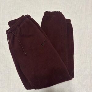 Nike Burgundy Fleece Sweatpants